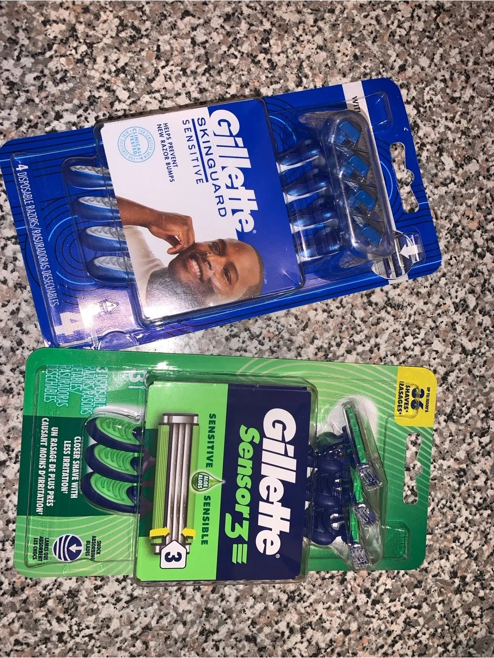 Gillette Sensor 3 & Gillette Skinguard Sensitive Shaving Pack of 7 Razors